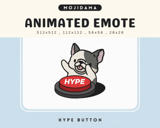 French Bulldog Hype Button Emotes