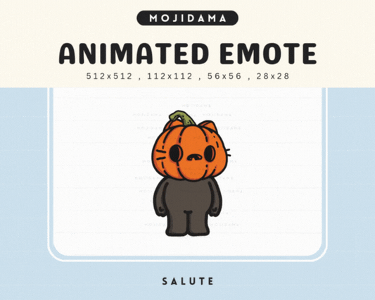 Pumpkin Cat Salute Emotes