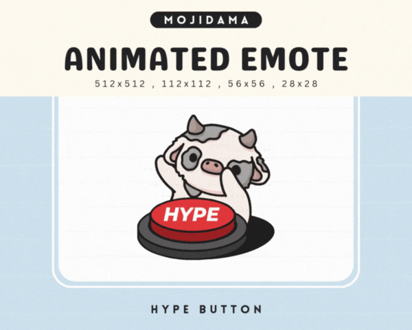Cow Hype Button Emotes