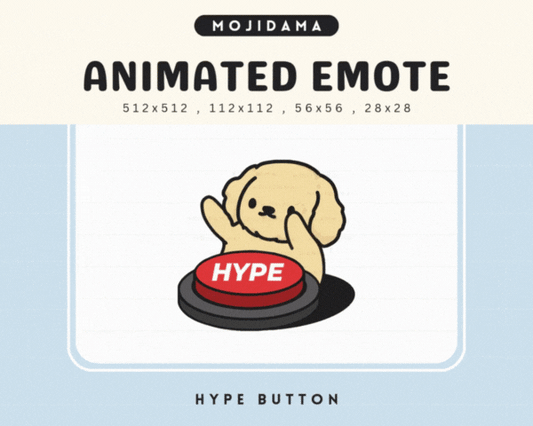 Golden Retriever Hype Button Emotes