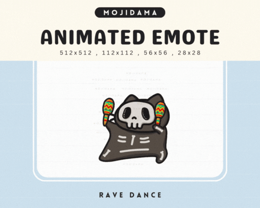 Skull Cat Rave Dance Emotes