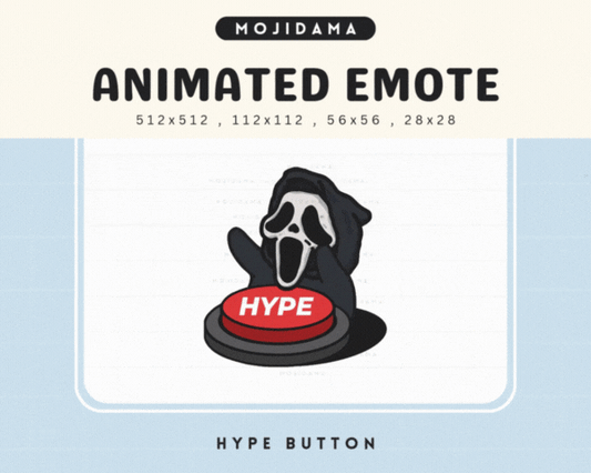 Cute Ghost Hype Button Emotes