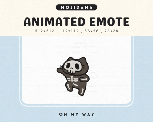 Skull Cat On My Way Emotes