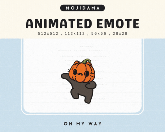 Pumpkin Cat On My Way Emotes