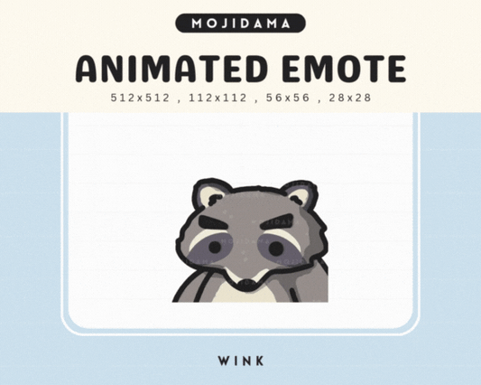 Racoon Wink Emotes