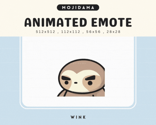Sloth Wink Emotes