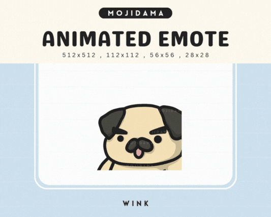 Pug Wink Emotes
