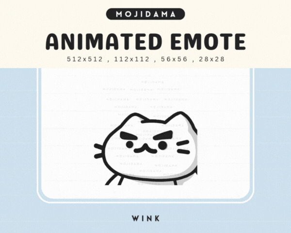 Cat White Wink Emotes