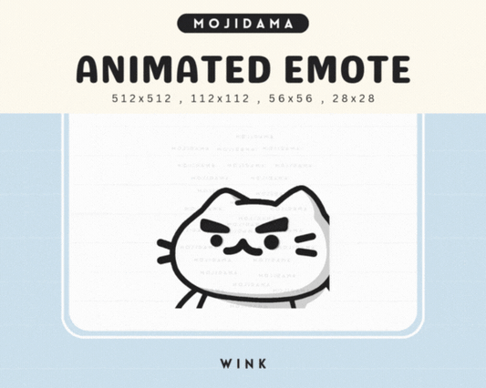 Cat White Wink Emotes