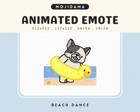 French Bulldog Beach Dance Emotes