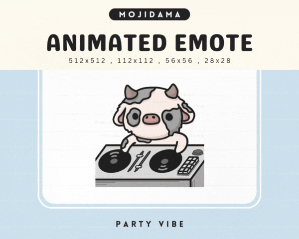 Cow Party Vibes Emotes