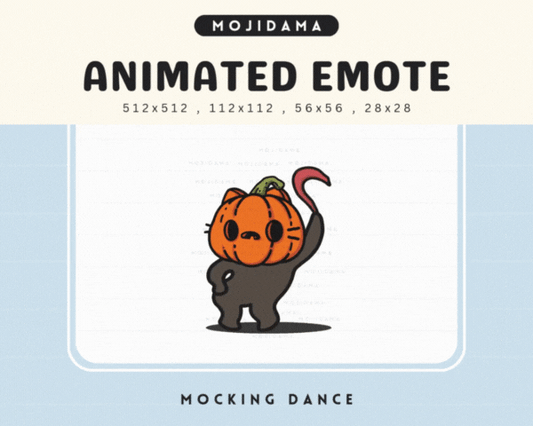 Pumpkin Cat Mocking Dance Emotes