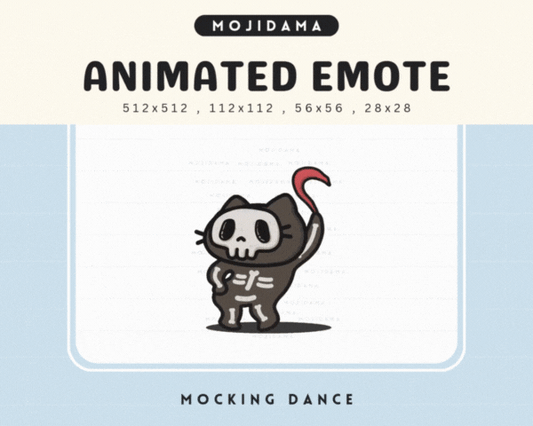 Skull Cat Mocking Dance Emotes