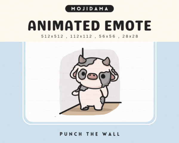 Cow Punch Wall Emotes