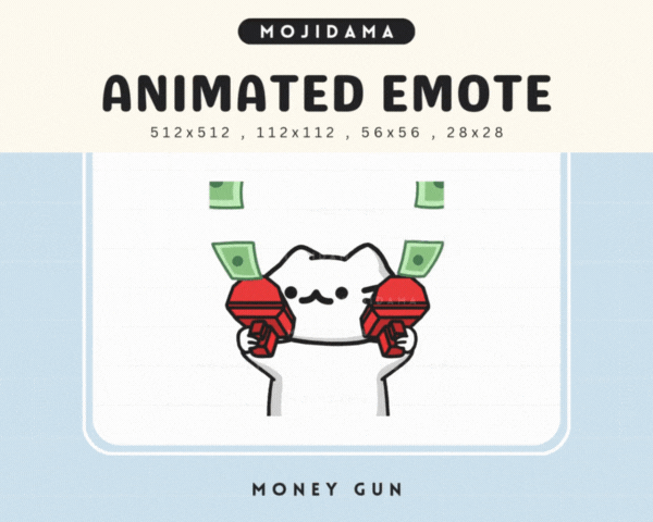 Cat White Money Gun Emotes