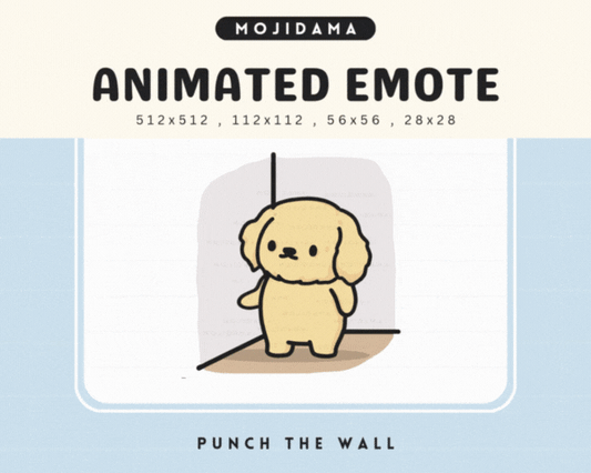 Golden Retriever Punch Wall Emotes