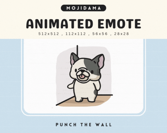 French Bulldog Punch Wall Emotes
