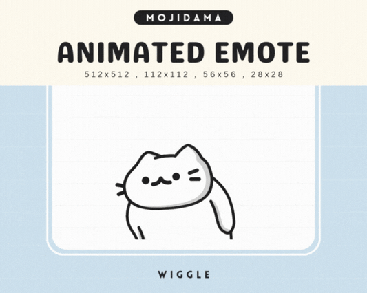 Cat White Wiggle Emotes