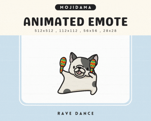 French Bulldog Rave Dance Emotes