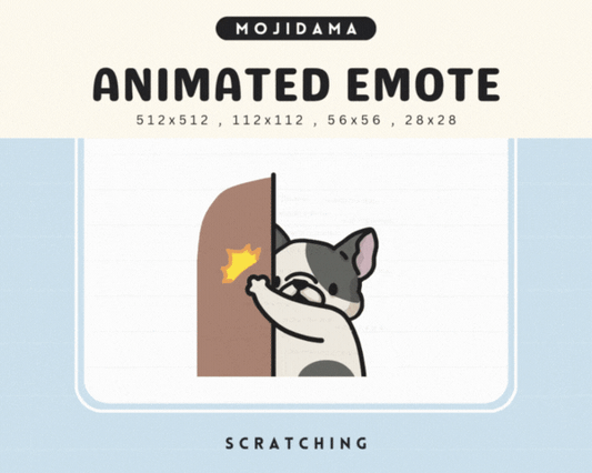 French Bulldog Scratchy Emotes