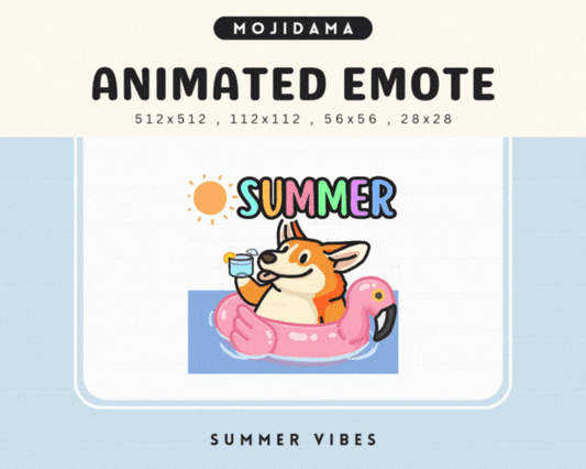 Corgi Summer Vibes Emotes