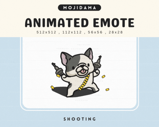 French Bulldog Shooting Emotes