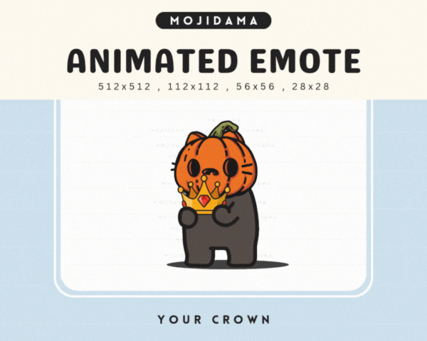 Pumpkin Cat Your Crown Emotes