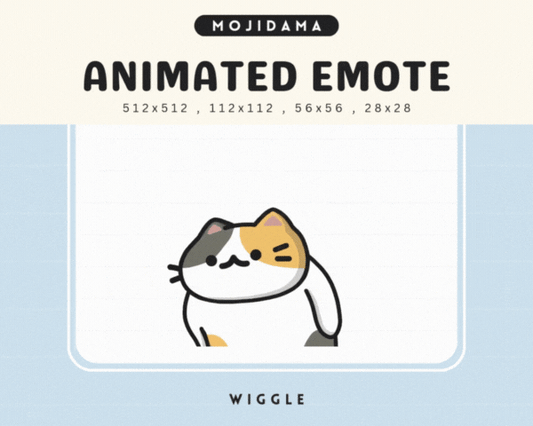 Cat White Orange Black Wiggle Emotes
