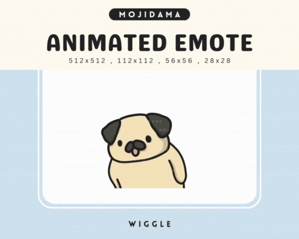 Pug Wiggle Emotes