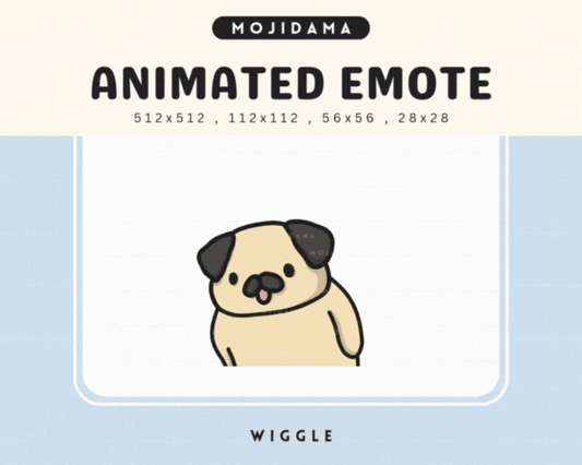 Pug Wiggle Emotes