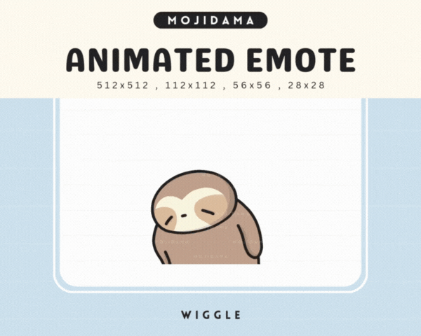 Sloth Wiggle Emotes