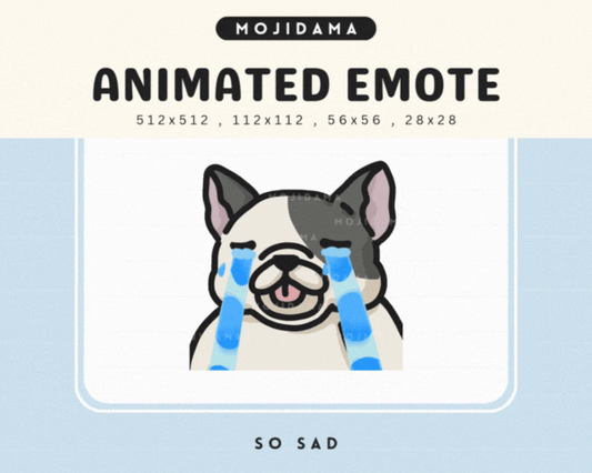 French Bulldog So Sad Emotes