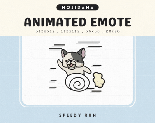 French Bulldog Speedy Run Emotes