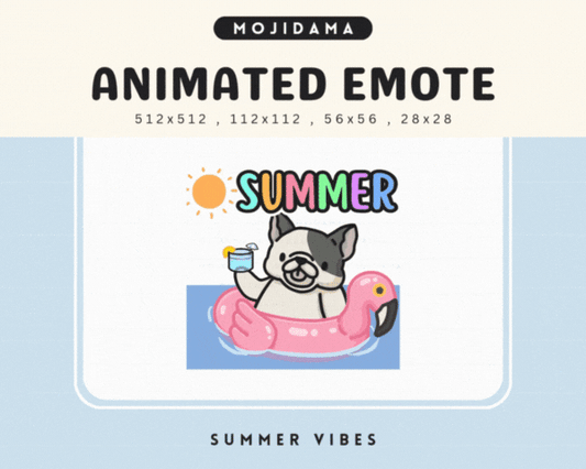 French Bulldog Summer Vibes Emotes
