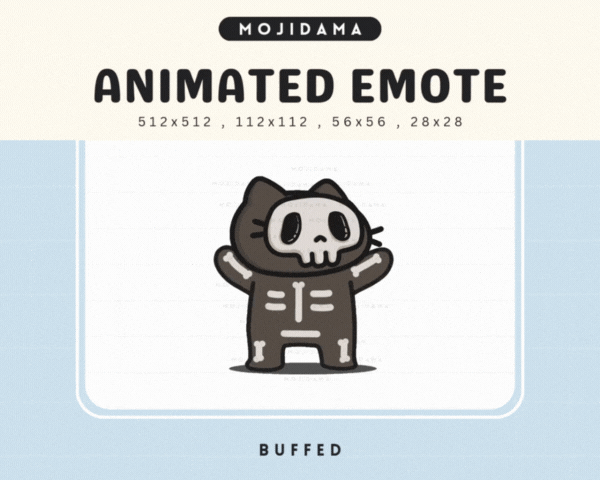 Skull Cat Buffed Emotes