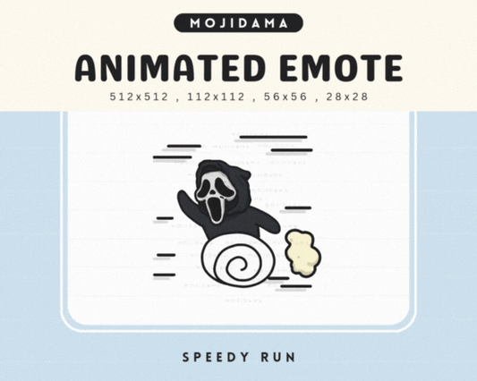 Cute Ghost Speedy Run Emotes