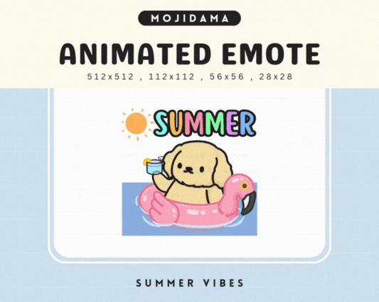 Golden Retriever Summer Vibes Emotes