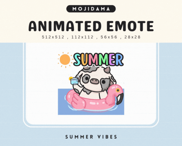 Cow Summer Vibes Emotes