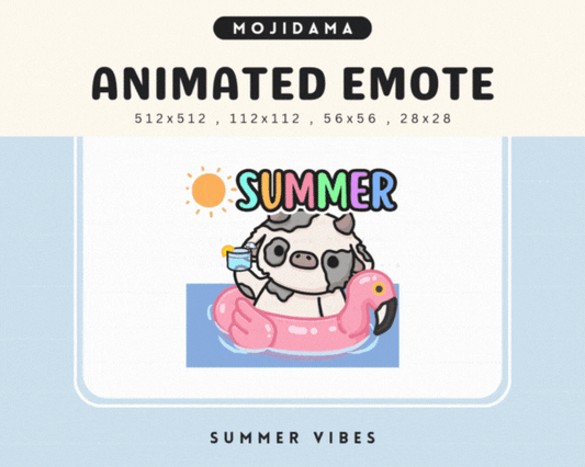 Cow Summer Vibes Emotes