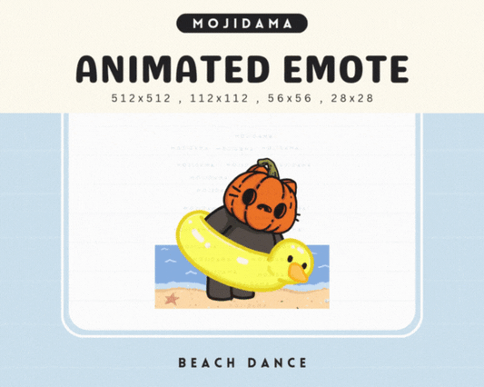 Pumpkin Cat Beach Dance Emotes