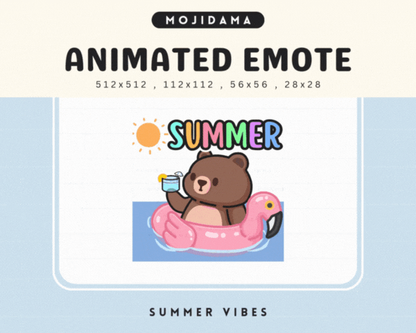 Bear Summer Vibes Emotes