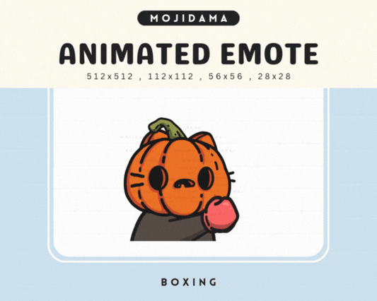 Pumpkin Cat Boxing Emotes