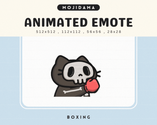 Skull Cat Boxing Emotes