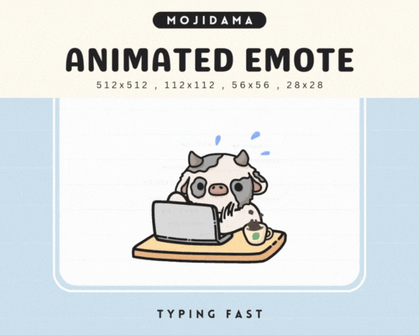 Cow Typing Fast Emotes