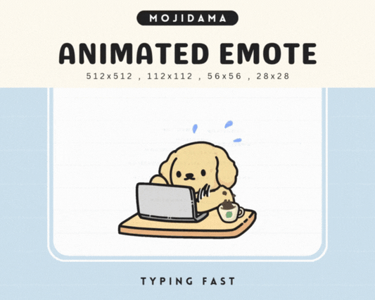 Golden Retriever Typing Fast Emotes