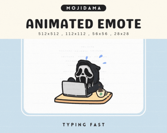 Cute Ghost Typing Fast Emotes
