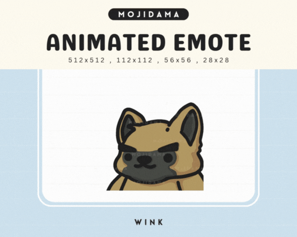 German Shepherd Wink Emotes