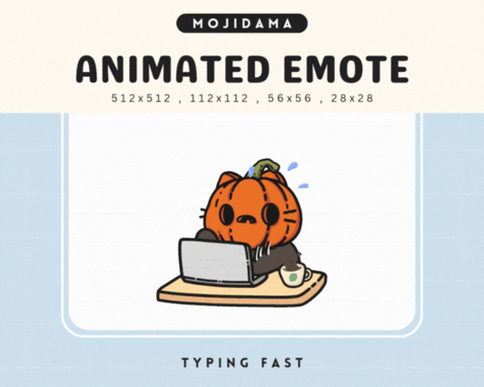 Pumpkin Cat Typing Fast Emotes