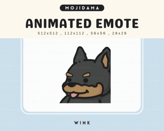Doberman Wink Emotes