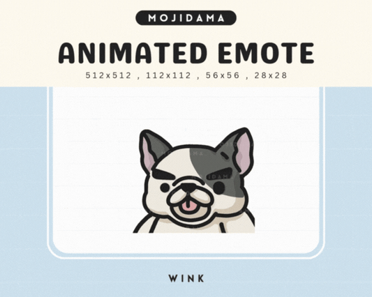 French Bulldog Wink Emotes
